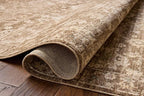 Loloi Chris Loves Julia Palma Collection PLM-09 Brown/Earth 5'-3" x 7'-6" Fringe Area Rug Vintage Style Boho Living Room Bedroom Carpet