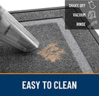 OLANLY Front Door Mat Indoor Outdoor Entrance, Waterproof All-Season, All-Weather Doormat, Sturdy Natural Rubber, Fade Resistant, Low Profile, Easy Clean Patio Porch Entryway Mat, 47x17, Dark Grey
