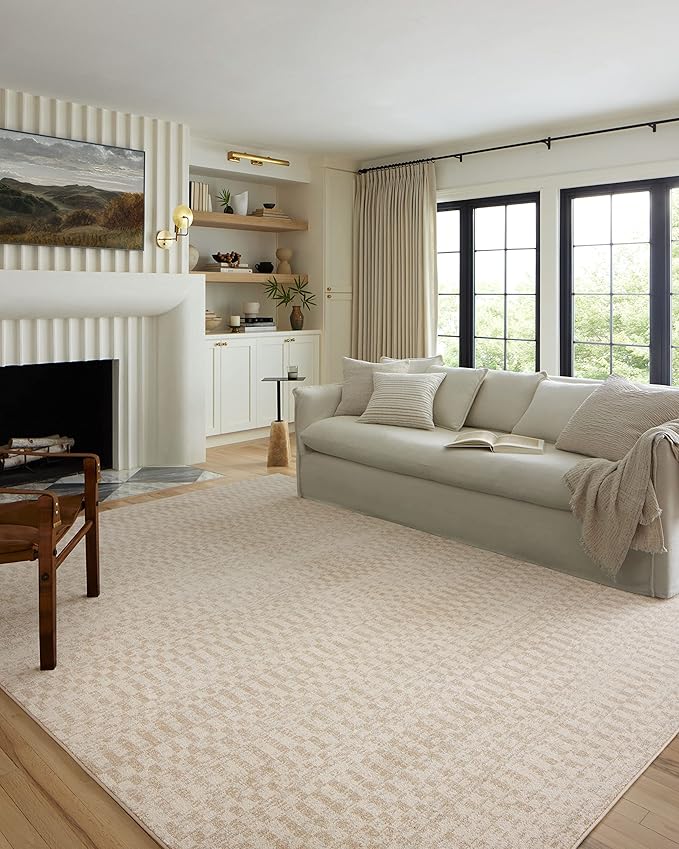 Loloi Kamala Collection KAM-05 Ivory/Natural 2'-7" x 8'-0" Runner Rug