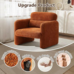33.9'' Raindrop Velvet Fabric Accent Chair with Arms, Modern Single Sofa Chair Armchair Upholstered Comfy Reading Arm Chair for Bedroom, Living Room