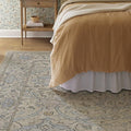 RUGGABLE x Morris & Co Washable Area Rug – Montreal Natural Blue 8x10, Stain-Resistant, Non-Slip – Large Machine Washable Rugs for Living Room, Bedroom, Hallway, Entryway & Office–with Cushioned Pad