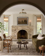 Loloi Magnolia Home by Joanna Gaines Pace Collection PAC-01 Bark/Natural 9'-6" x 9'-6" Round Area Rug