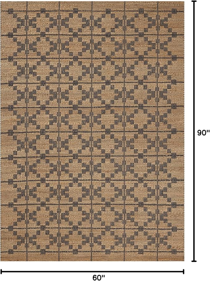 Loloi Chris Loves Julia Judy Collection JUD-05 Natural/Graphite 5'-0" x 7'-6" Area Rug