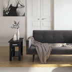 SIMPLIHOME Kitchener SOLID WOOD 14 inch Wide Rectangle Contemporary Narrow Side Table in Black for the Living Room and Bedroom