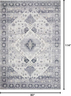 Loloi II Skye Collection SKY-02 Silver/Grey 7'-6" x 9'-6" Area Rug