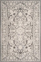 SAFAVIEH Reflection Collection Area Rug - 5'1" x 7'6", Dark Grey & Cream, Non-Shedding & Easy Cleaning, Ideal for Living Room, Bedroom (RFT665B)
