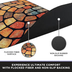ubdyo Unique Design Door mat - Low Pile Front Doormat Outside Entrance for Efficient Dirt Trapping - All Weather Front Door Mat Indoor Entrance - Anti Slip Welcome Matt Outdoor - (36" x 24", Orange)