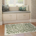 RUGGABLE x Morris & Co Machine Washable Area Rug – Pure Willow Boughs Green 4x6, Stain-Resistant, Non-Slip – Medium Rugs for Living Room, Bedroom, Hallway, Entryway & Office–with Cushioned Pad