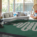 RUGGABLE x Jonathan Adler Washable Modern Area Rug – Venom Emerald 9x12, Stain-Resistant, Non-Slip – Large Machine Washable Rugs for Living Room, Bedroom, Hallway, Entryway & Office–with Standard Pad