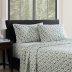 Eddie Bauer - Flannel Sheets Twin Size, Anti-Pilling & Wrinkle Resistant Cotton, Touchably Soft for All-Season Comfort - Bed Sheets with Matching Pillowcase & Fitted Sheet (Deer Camp Green)