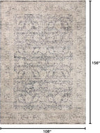 Loloi Amber Lewis Alie Collection ALE-05 Charcoal/Beige 9'-6'' x 13'-1'', .13'' Pile Height, Area Rug