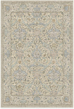 RUGGABLE x Morris & Co Washable Area Rug – Montreal Natural Blue 6x9, Stain-Resistant, Non-Slip – Medium Machine Washable Rugs for Living Room, Bedroom, Hallway, Entryway & Office–with Cushioned Pad