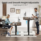 BIZUM 40x24 Inch Electric Standing Desk with Memory Presets, Quiet Motor Height Adjustable Stand Up Desk for Home Office & Gaming, Ergonomic Sit Stand Workstation，Walnut