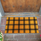 KAF Home - 17" x 30" Coir Doormat - Triple Stripe Grid