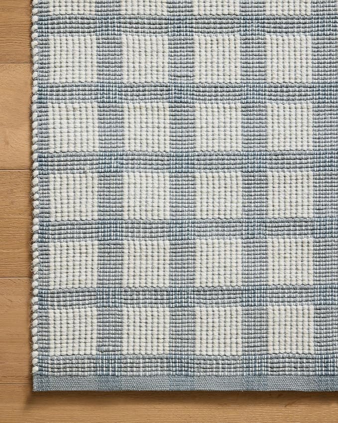Loloi Magnolia Home by Joanna Gaines Ryder Collection RYD-02 Blue/Ivory 5'-0" x 7'-6" Area Rug