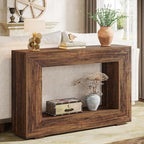 Tribesigns Farmhouse Console Table, 47 Inches Entryway Console Table with Storage, Industrial Hallway Accent Table for Living Room, Entrance