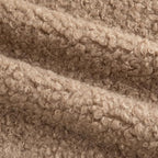 Pack of 2 Curly Teddy Wool Faux Fur Throw Pillow Covers Fuzzy Accent Soft Sherpa Pillowcases Sheepskin Fleece Decorative Cushion Case for Sofa Couch Living Room 20x20 Inch Khaki