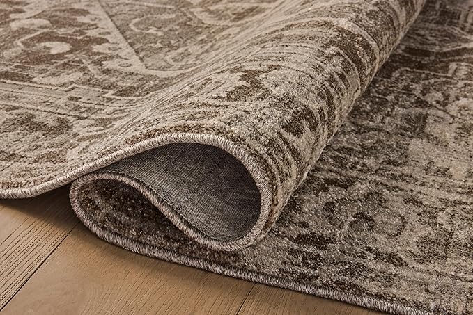Loloi Magnolia Home by Joanna Gaines Mona Collection MOA-01 Cocoa/Stone 5' x 7'-8" Area Rug