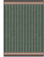 RUGGABLE x Morris & Co Machine Washable Area Rug – Fruit Stripe Spruce Green 5x7, Stain-Resistant, Non-Slip – Medium Rugs for Living Room, Bedroom, Hallway, Entryway & Office–with Cushioned Pad