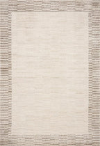 Loloi Chris Loves Julia Calvin Collection CLV-04 Ivory/Pebble 2'-7" x 7'-6" Runner Rug Checkered Neutral Soft Living Room Bedroom Carpet