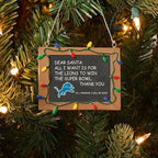 NFL Resin Holiday Christmas Chalkboard Sign Ornament