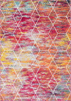 Unique Loom Trellis Frieze Collection Area Rug - Geometric (7' x 10', Multi/ Ivory)