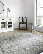 Loloi Teagan Collection TEA-01 Denim/Mist 2'-8" x 13' Runner Rug, Large, Soft Neutral Rug, High-Traffic for Living Room, Bedroom, Home Office, Dining Area