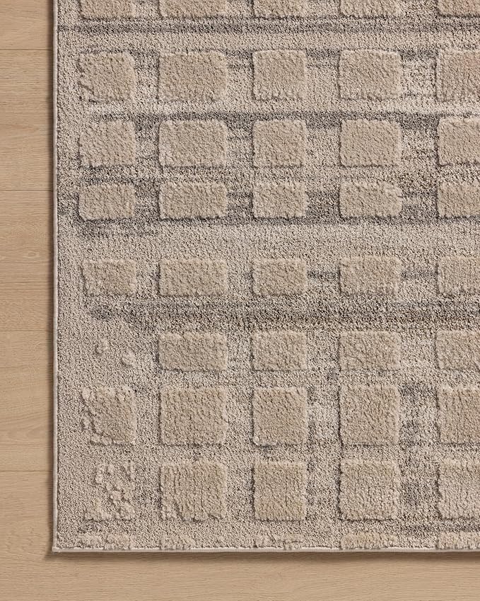 Loloi Amber Lewis Monty Collection MOT-06 Pebble/Beige 9'-2" x 13', .50" Pile Height, Area Rug