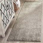 SAFAVIEH Evoke Collection 2'2" x 21' Silver / Ivory EVK256S Oriental Distressed Non-Shedding Living Room Bedroom Runner Rug