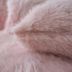 Neelvin Pink Faux Fur Cozy Fluffy Double-Sided Decorative Throw Pillow Covers 20x20 inch Set of 2,Velvet Pillowcase Cushion Case for Sofa Couch