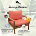Tommy Bahama Deep Seating Lounge Cushion, 24" X 24" X 4", Bamboo Bay Mango