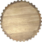 SIMPLIHOME Lyall End Table - 16 inch Wide Solid Mango Wood Round Accent Table with Fluted Sides in Natural, Contemporary Nightstand or Lamp Stand for Living Room or Bedroom, Assembled
