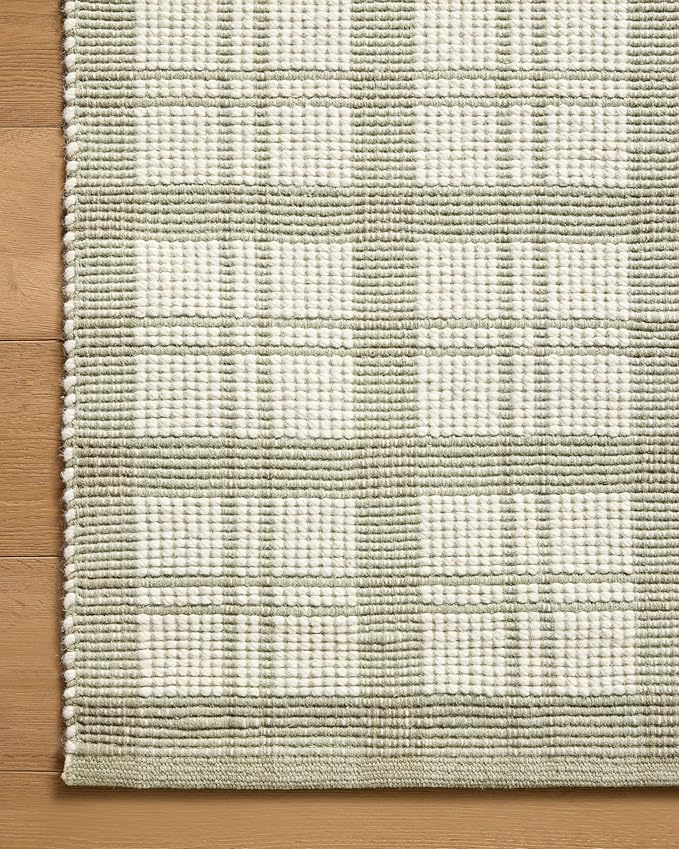 Loloi Magnolia Home by Joanna Gaines Ryder Collection RYD-01 Sage/Ivory 7'-9" x 9'-9" Area Rug