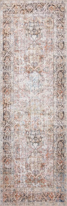 Loloi Adrian Collection ADR-05 Sunset/Charcoal 2'-6" x 7'-6", .19" Thick Runner Rug