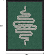 RUGGABLE x Jonathan Adler Washable Modern Area Rug – Venom Emerald 9x12, Stain-Resistant, Non-Slip – Large Machine Washable Rugs for Living Room, Bedroom, Hallway, Entryway & Office–with Standard Pad