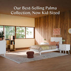 Babyletto Palma Twin Bed for Kids - Sturdy Wood Twin Bed Frames with Headboard - Modern Design & Low Height for Safety - Perfect for Kids Bedrooms/Guest Rooms/Small Home