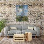 Wieco Art Woman with a Parasol Madame Monet and Her Son of Claude Monet Large Canvas Prints Wall Art Classic Oil Paintings Gallery Wrapped People Pictures Artwork for Bedroom Home Decor