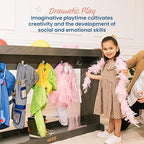 ECR4Kids Streamline Dress-Up Island, Costume Organizer, Grey Wash