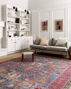 Loloi Loren Collection LQ-10 Blue/Red 5'-0" x 7'-6" Area Rug