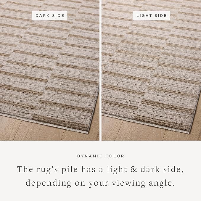 Loloi Amber Lewis Cali Collection CIL-04 Ivory/Tobacco 2'-3" x 3'-11", .25" Pile Height, Accent Rug