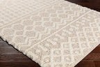Livabliss Hapsburg Moroccan Shag Area Rug, 6'7" Round, Beige