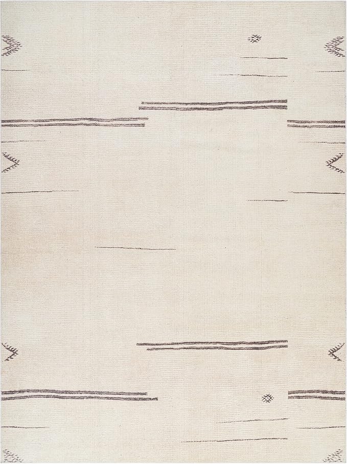 Livabliss x Becki Owens Rivi Moroccan Area Rug , 9'2" x 12', Cream/Charcoal