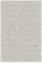 RUGGABLE x Jonathan Adler Machine Washable Modern Area Rug – Labyrinth Camel/Ivory 4x6, Stain-Resistant, Non-Slip – Medium Rugs for Living Room, Bedroom, Hallway, Entryway & Office–with Cushioned Pad