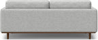 SIMPLIHOME Morrison Mid-Century Modern 89 inch Wide Sofa with Ottoman Set in Mist Grey Woven-Blend Fabric for the Living Room and Family Room