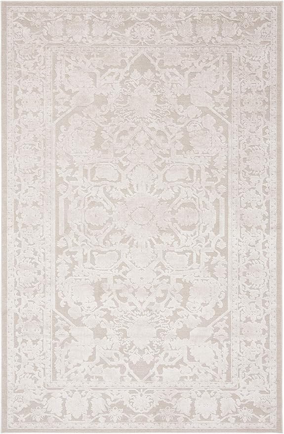 SAFAVIEH Area Rug 9x12 - Reflection Collection - Large - Cream & Ivory, Non-Shedding & Easy Cleaning, Ideal for Living Room, Bedroom, Dining Space (RFT665D)
