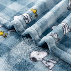 Berkshire Blanket Peanuts® VelvetLoft® Cute Character Snoopy Plush Blanket,Navy Tonal,Twin 60 in x 90 in (Official Peanuts® Product)