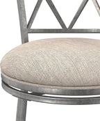 Hillsdale Stewart Indoor/Outdoor Swivel Counter Height Stool, Aged Pewter