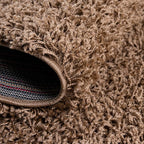 Unique Loom Solid Shag Collection Area Rug (3' 3" x 5' 3" Oval, Sandy Brown)