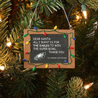 NFL Resin Holiday Christmas Chalkboard Sign Ornament