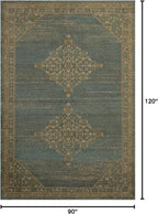 Loloi Magnolia Home by Joanna Gaines Mona Collection MOA-04 Aqua/Wheat 7'-6" x 10' Area Rug